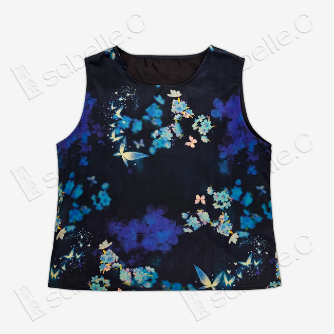 Gambiered Canton Silk Top