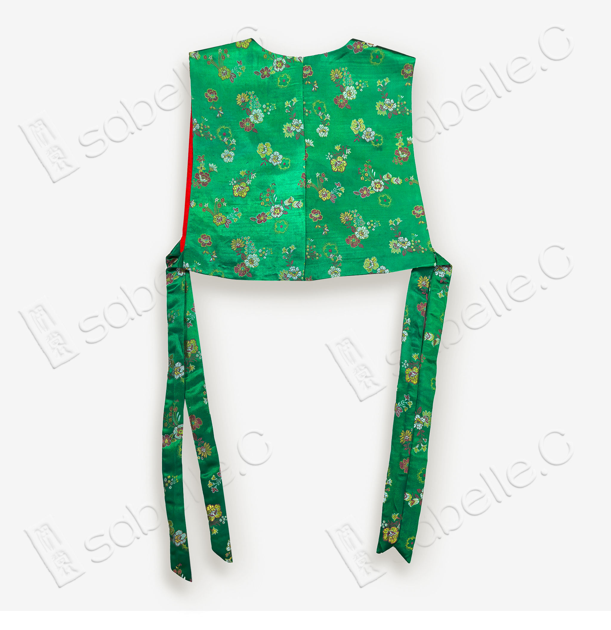 Chinese-style sleeveless front-buttoned Vest