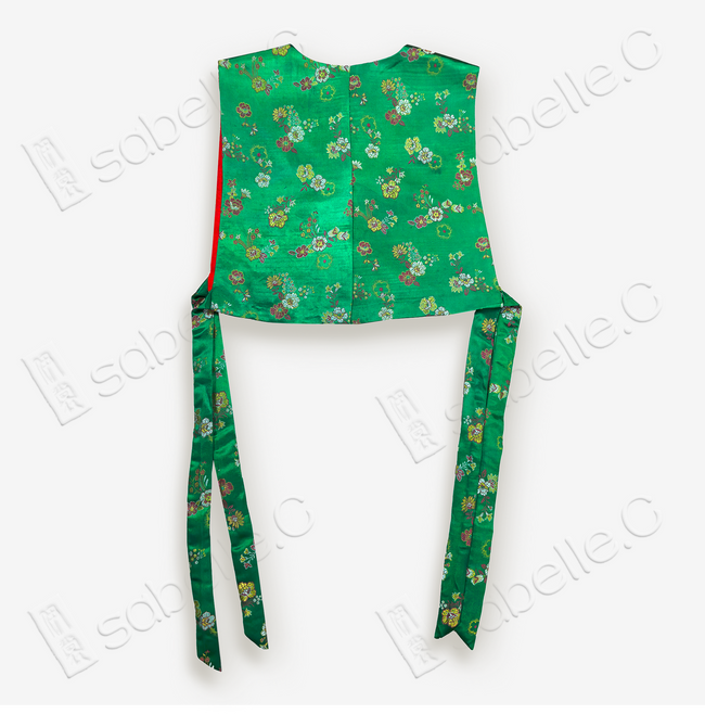 Chinese-style sleeveless front-buttoned Vest