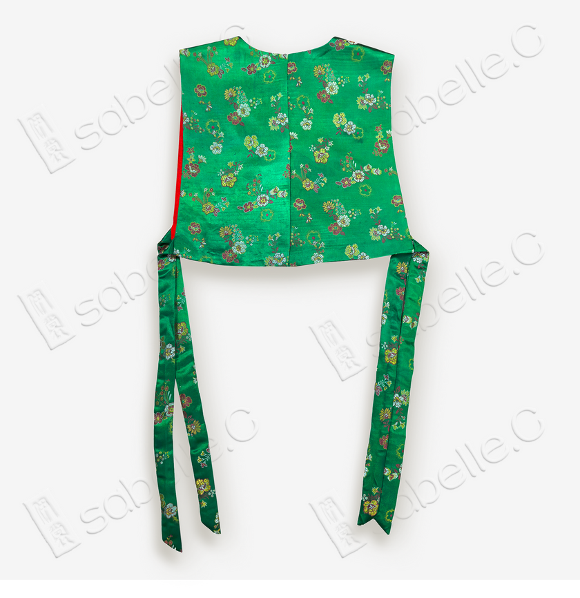 Chinese-style sleeveless front-buttoned Vest