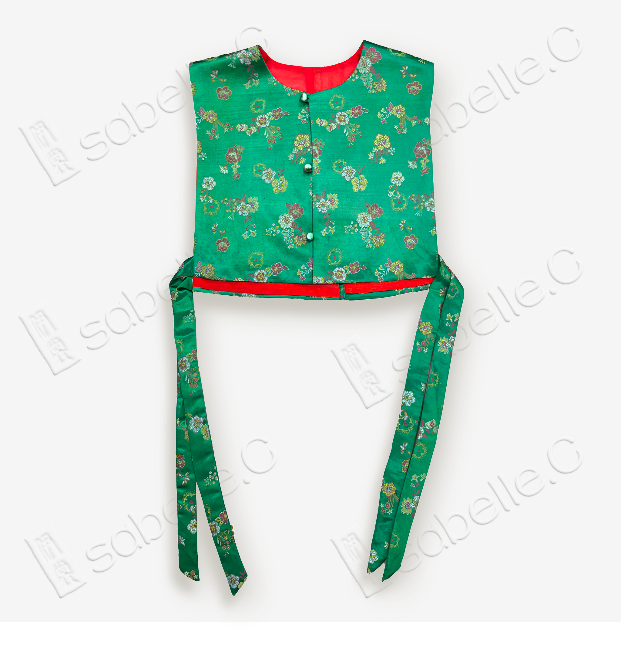 Chinese-style sleeveless front-buttoned Vest