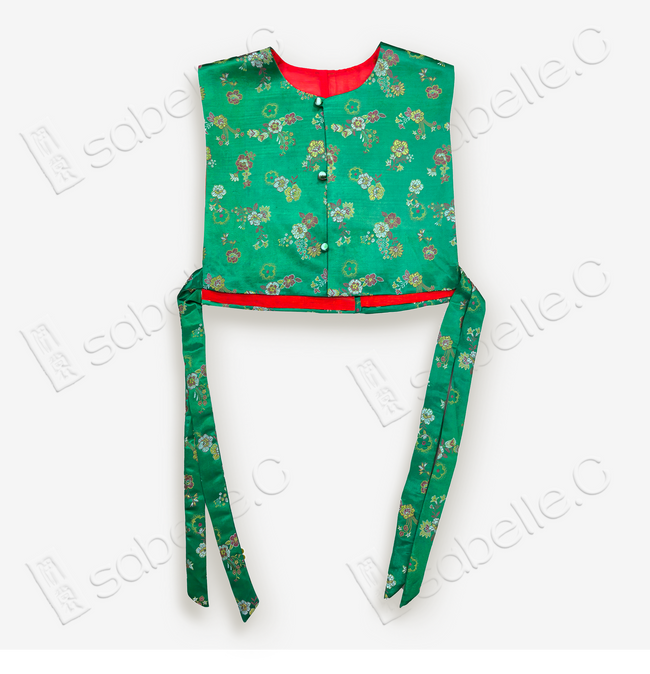 Chinese-style sleeveless front-buttoned Vest