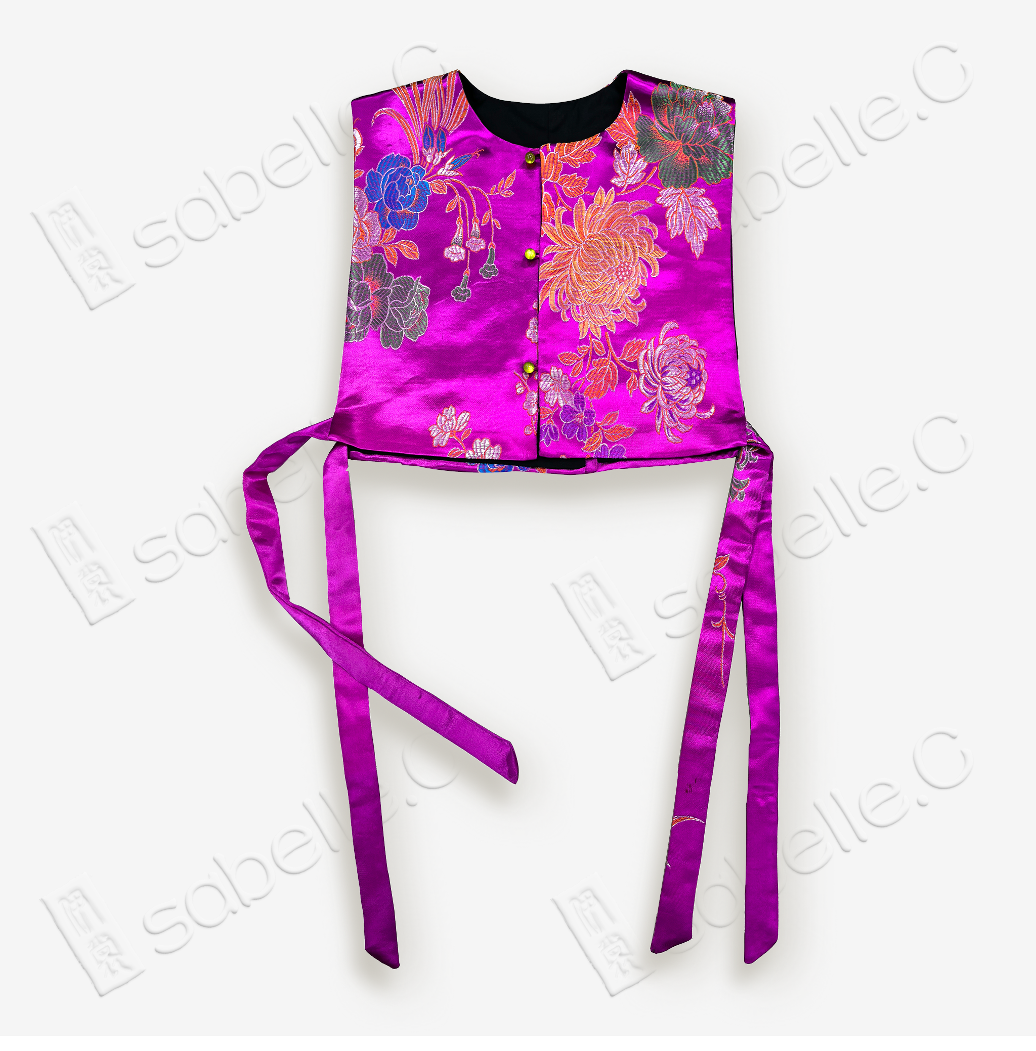 Chinese-style Sleeveless Front-buttoned Vest