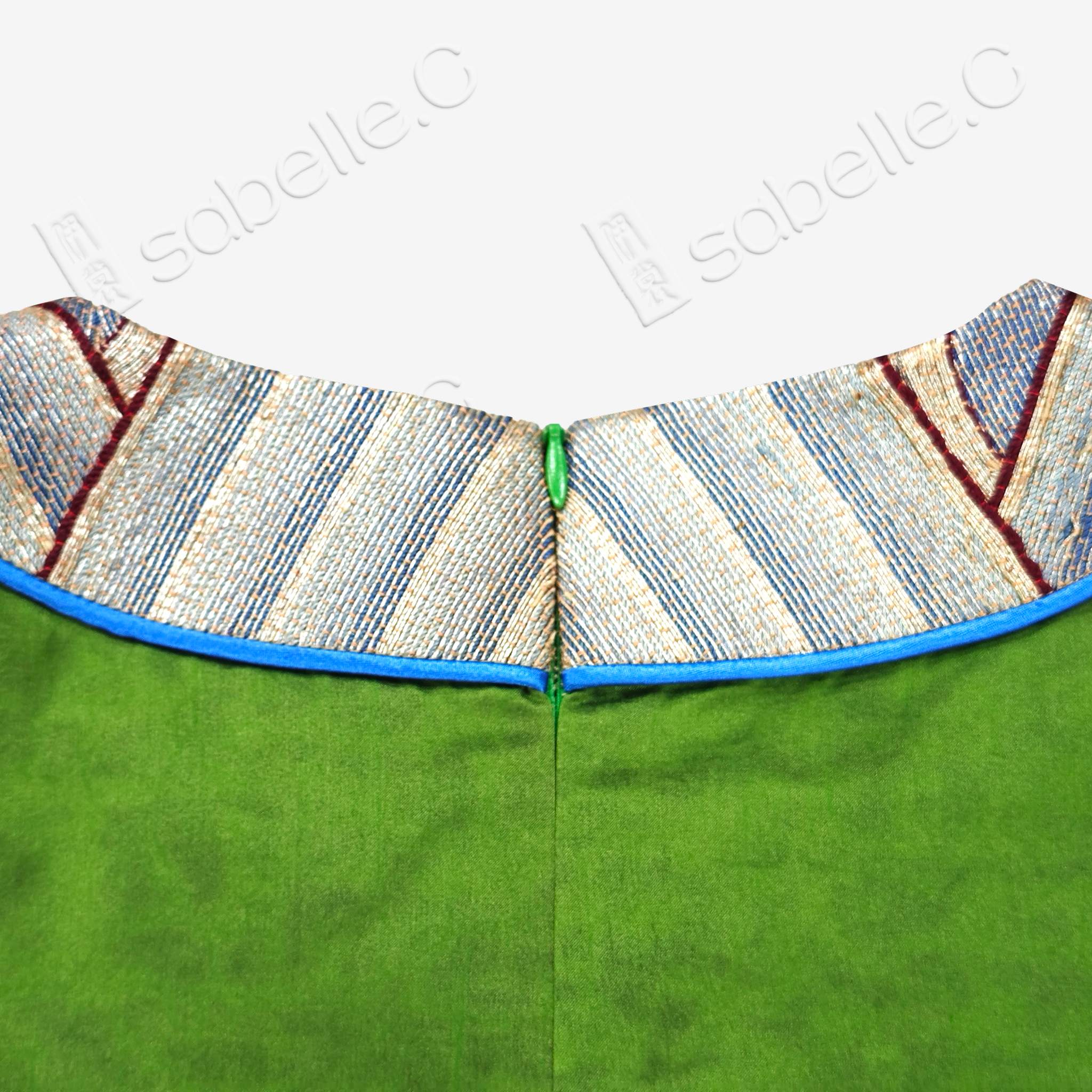 Gambiered Vest with Vintage Embroidery