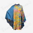 Original Gambiered Canton Silk Patchwork Cape Qipao