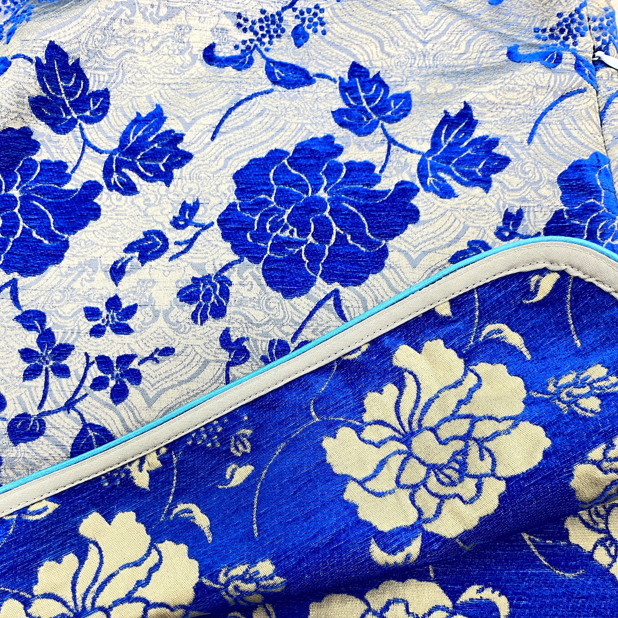 Zhang Velvet Short-Sleeve Mandarin Collar Top