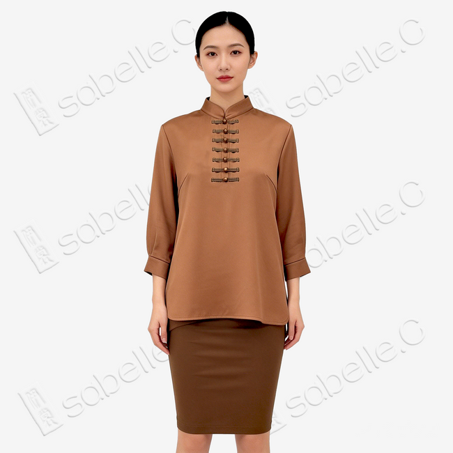 Heavyweight Silk Long-Sleeve Blouse