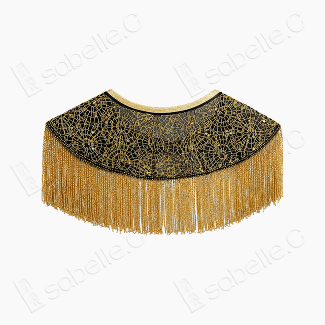 Gilded Beaded Tassel Lace Yunjian Collar - 鎏金釘珠繡透紗雲肩