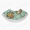 Song Brocade Bead Fringe Yunjian Collar - 團花宋錦雲肩