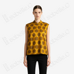 Gilded Geometric Gambiered Canton Silk Sleeveless Top - 鎏金幾何香雲紗無袖上衣