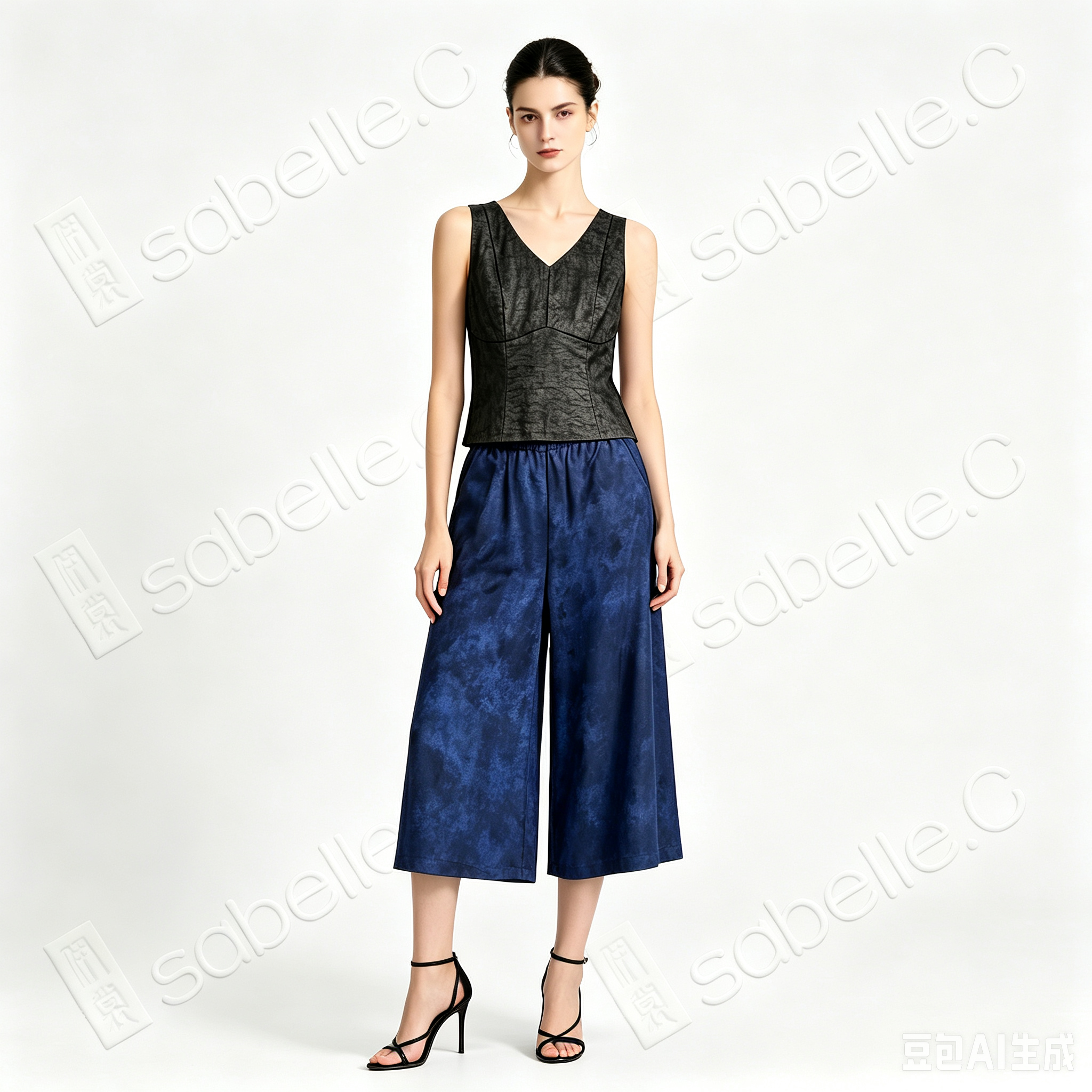 Gambiered Canton Silk Tank Top - 香雲紗無袖背心