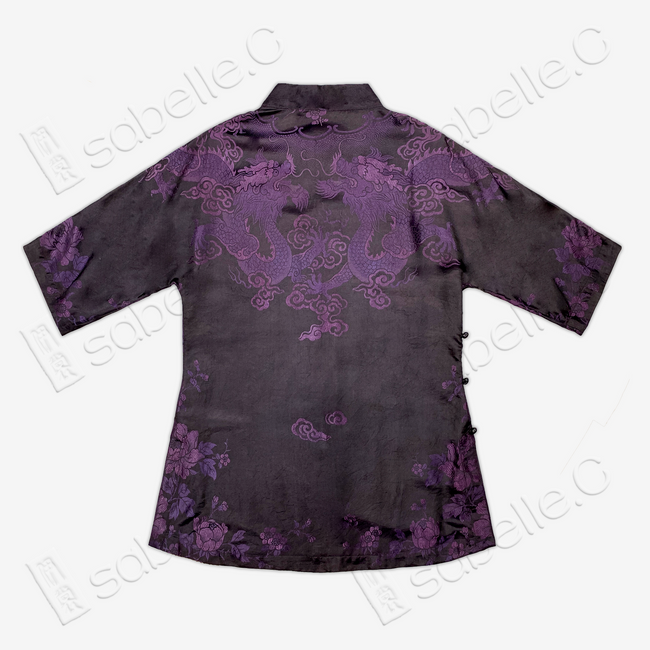 Tang Tri-color Vintage Silk Top