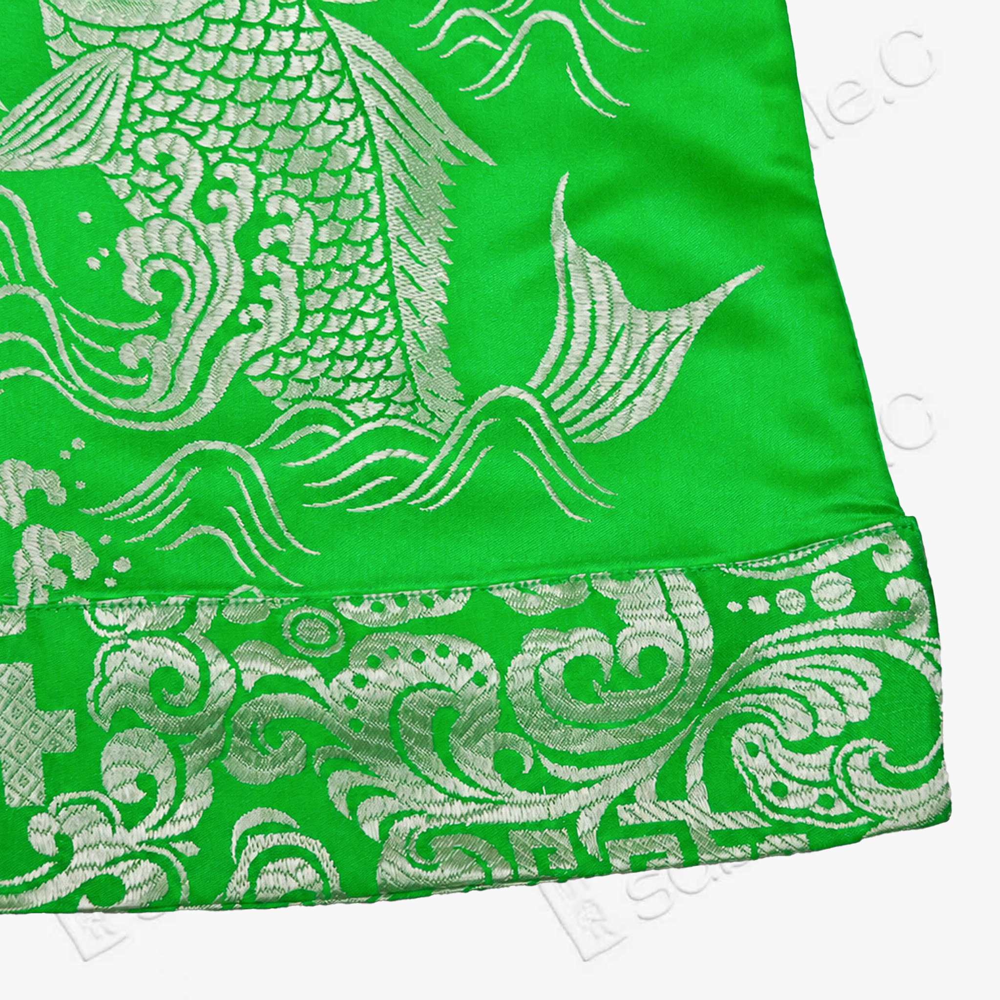 Carp Leaping Over Dragon Gate Soft Silk Satin Hoodie Top - 「魚躍龍門」真絲軟緞連帽衛衣
