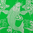 Carp Leaping Over Dragon Gate Soft Silk Satin Hoodie Top - 「魚躍龍門」真絲軟緞連帽衛衣