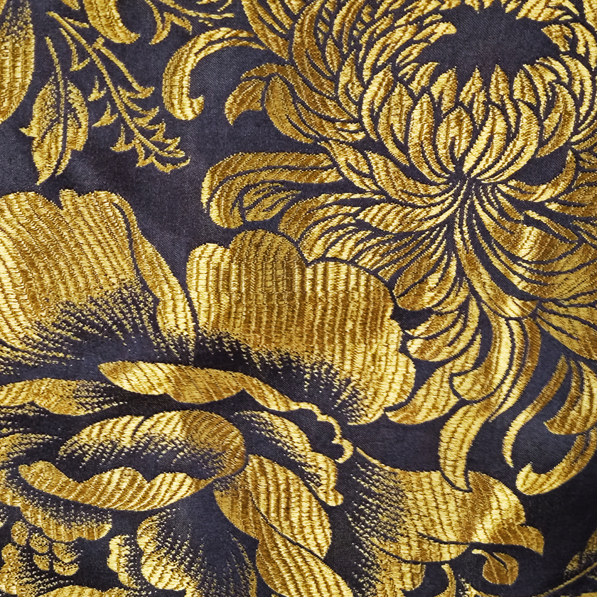 Gilded Peony Antique Silk Mandarin Collar Waistcoat - 「鎏金牡丹」古董真絲斜襟馬甲