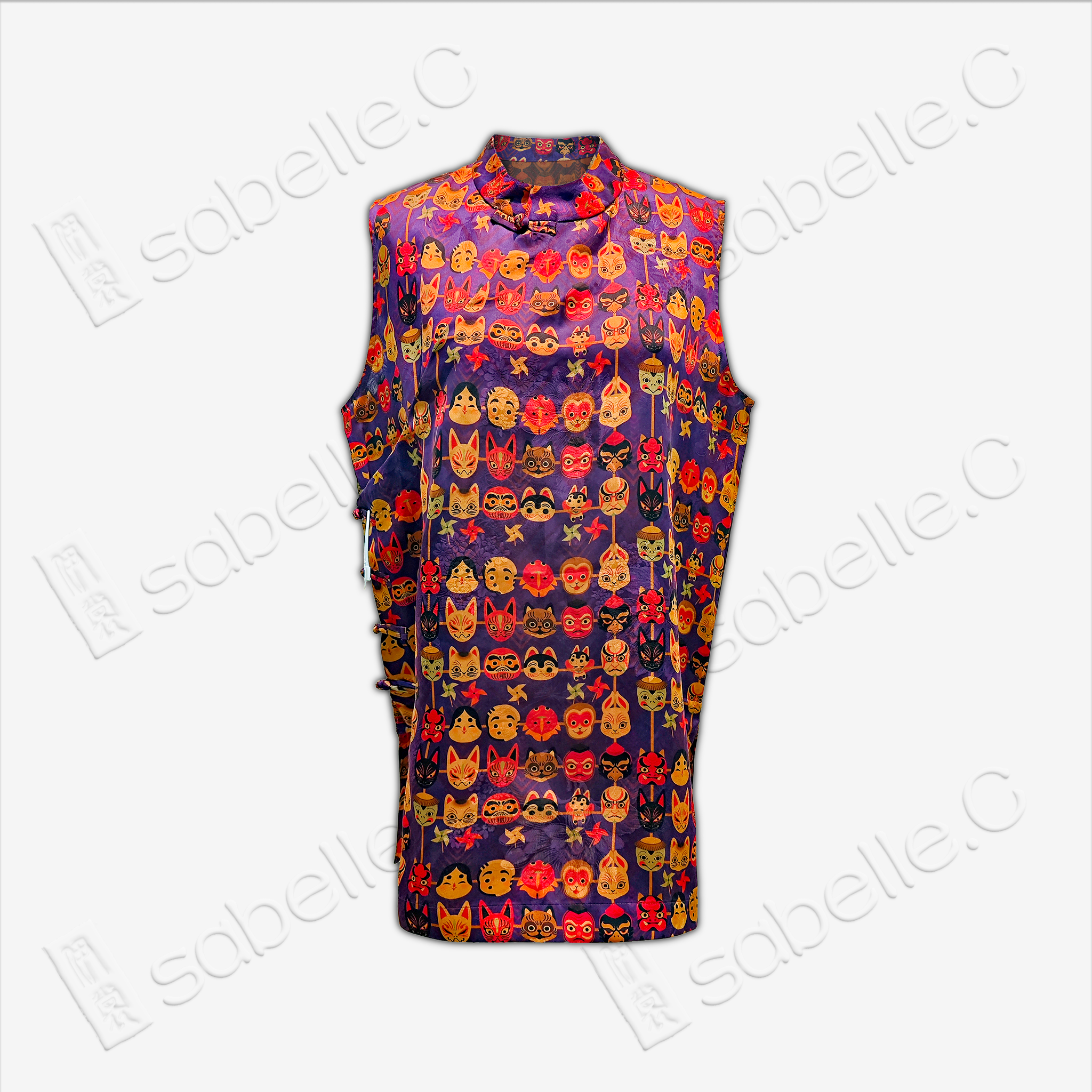 Gambiered Canton Silk Top