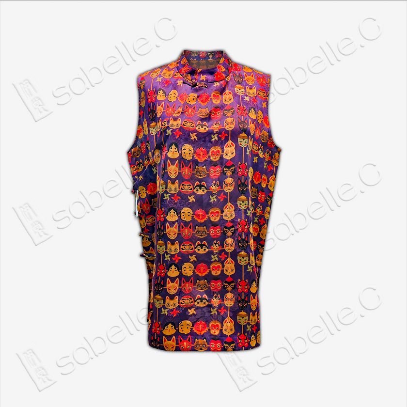 Gambiered Canton Silk Top