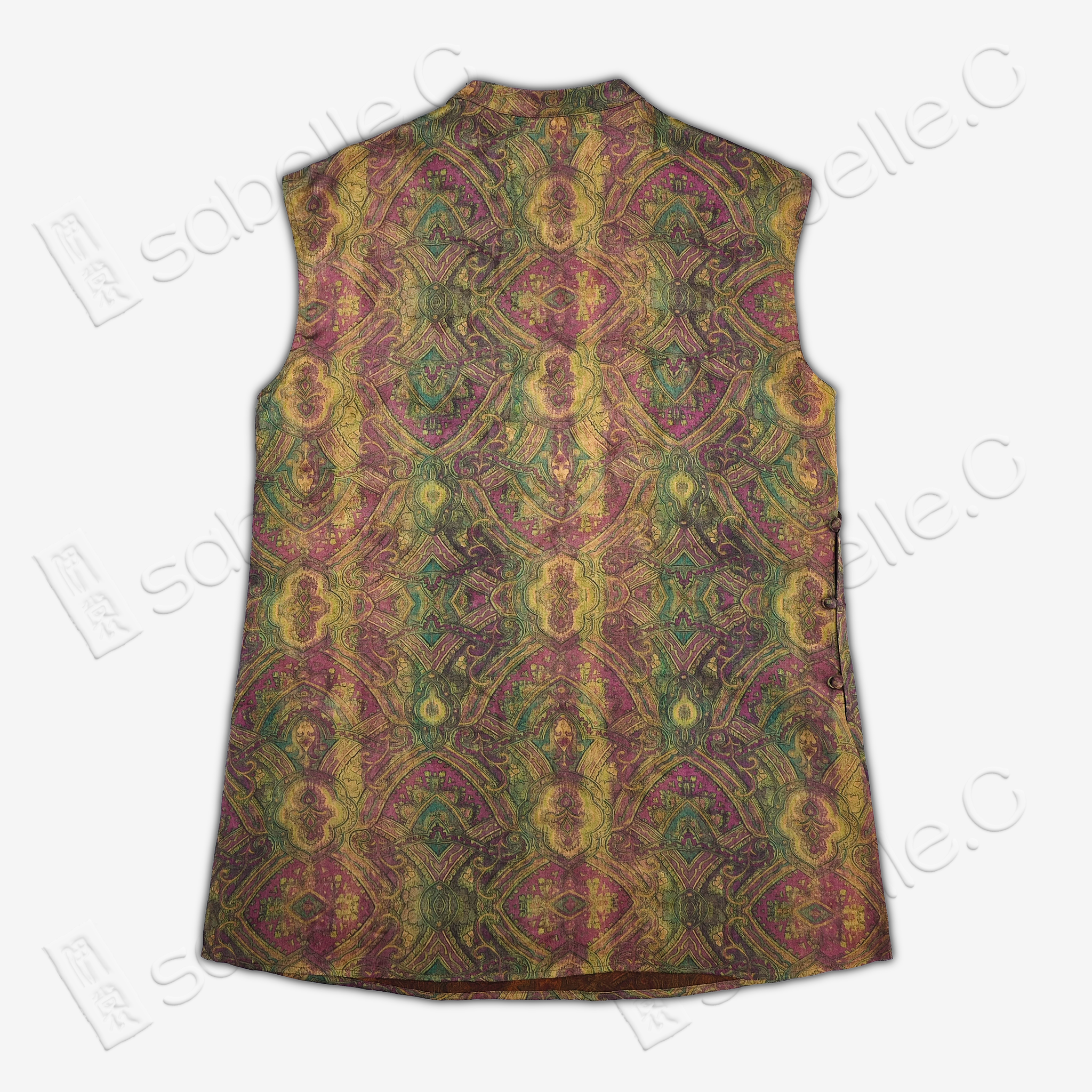 Gambiered Canton Silk Top