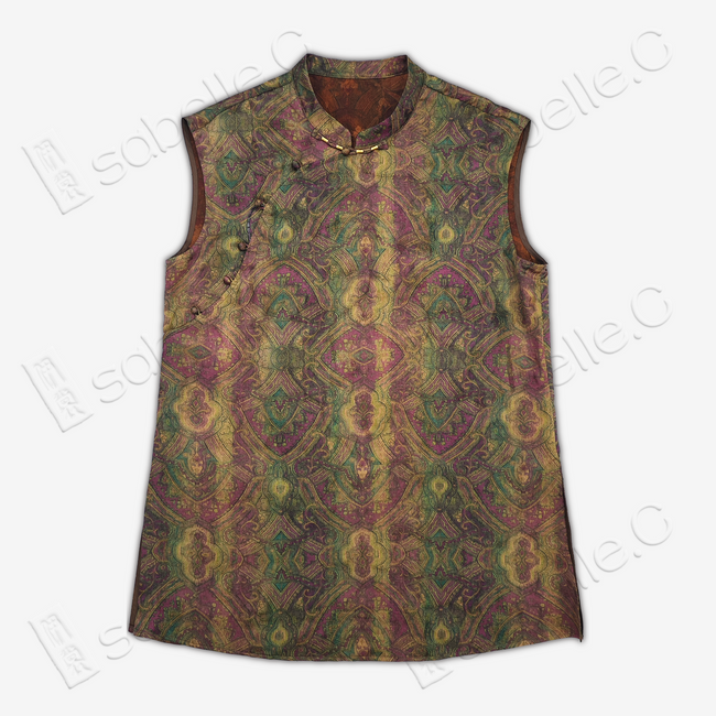 Gambiered Canton Silk Top