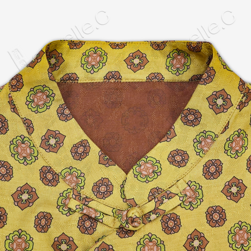 Gambiered Canton Gauze Top