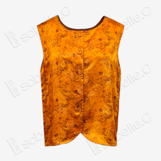 Gambiered Canton Gauze Top