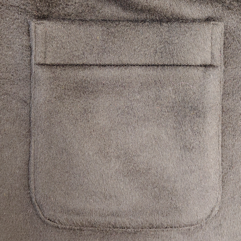 Cashmere & Sheep Leather Top with Vintage Embroidery