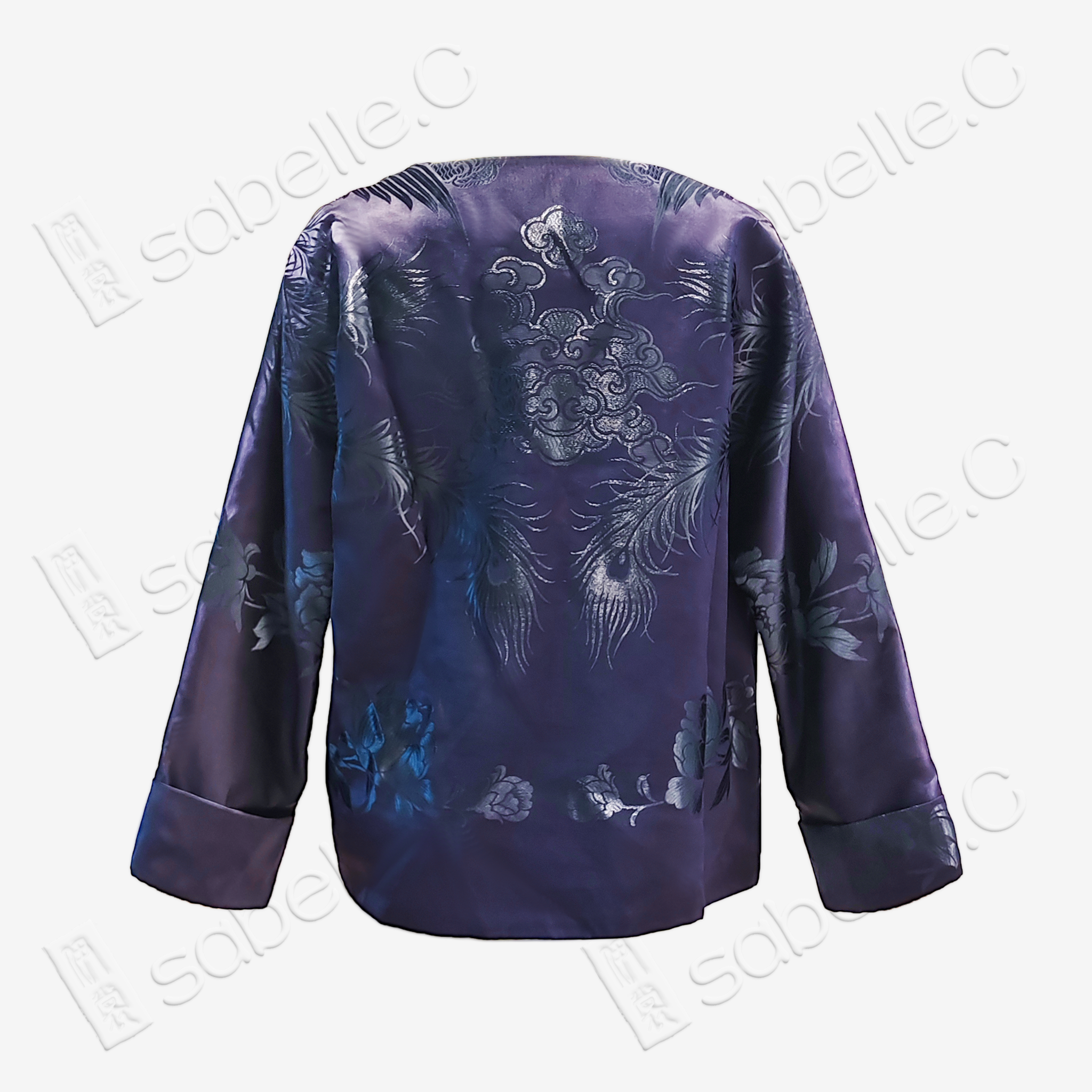 Vintage Silk Satin Long Sleeve Blouse