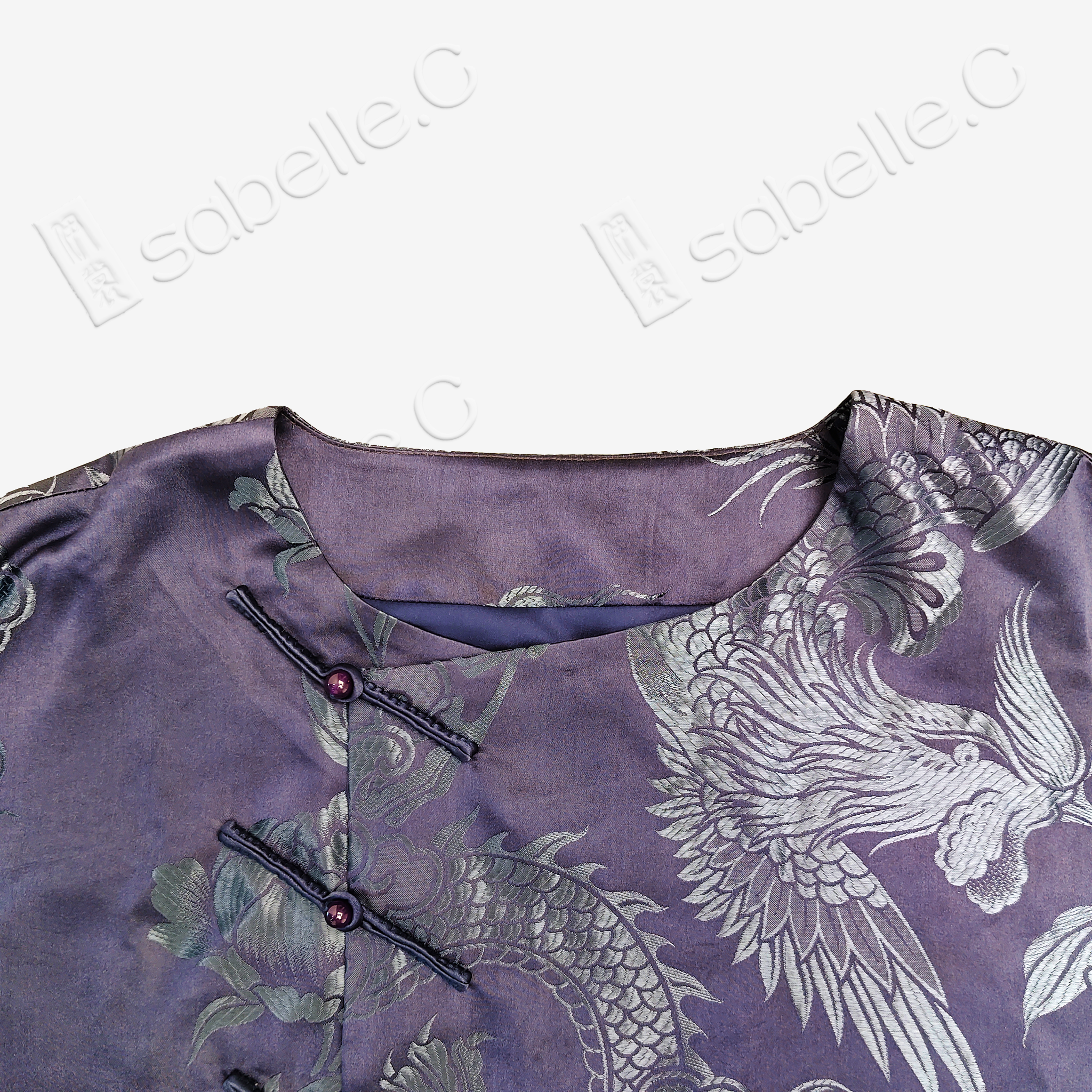 Vintage Silk Satin Long Sleeve Blouse