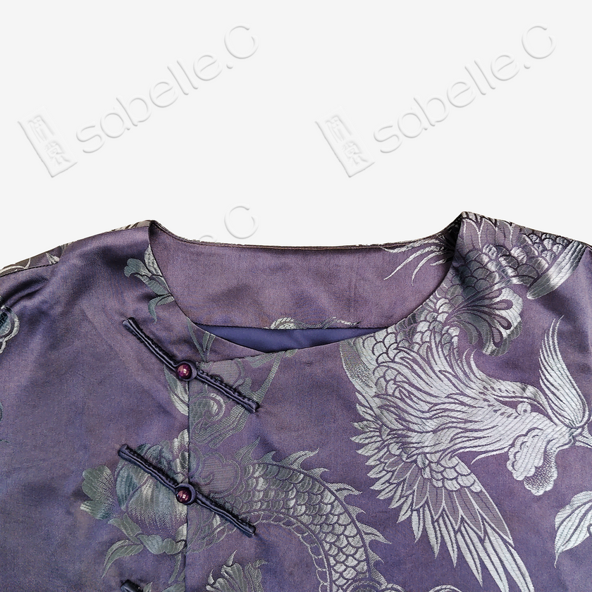 Vintage Silk Satin Long Sleeve Blouse