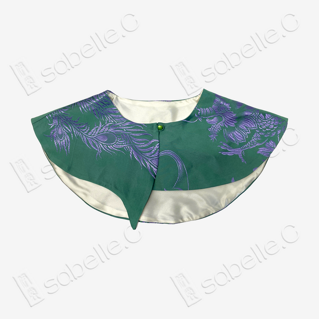 Vintage Silk Satin Cloud Collar