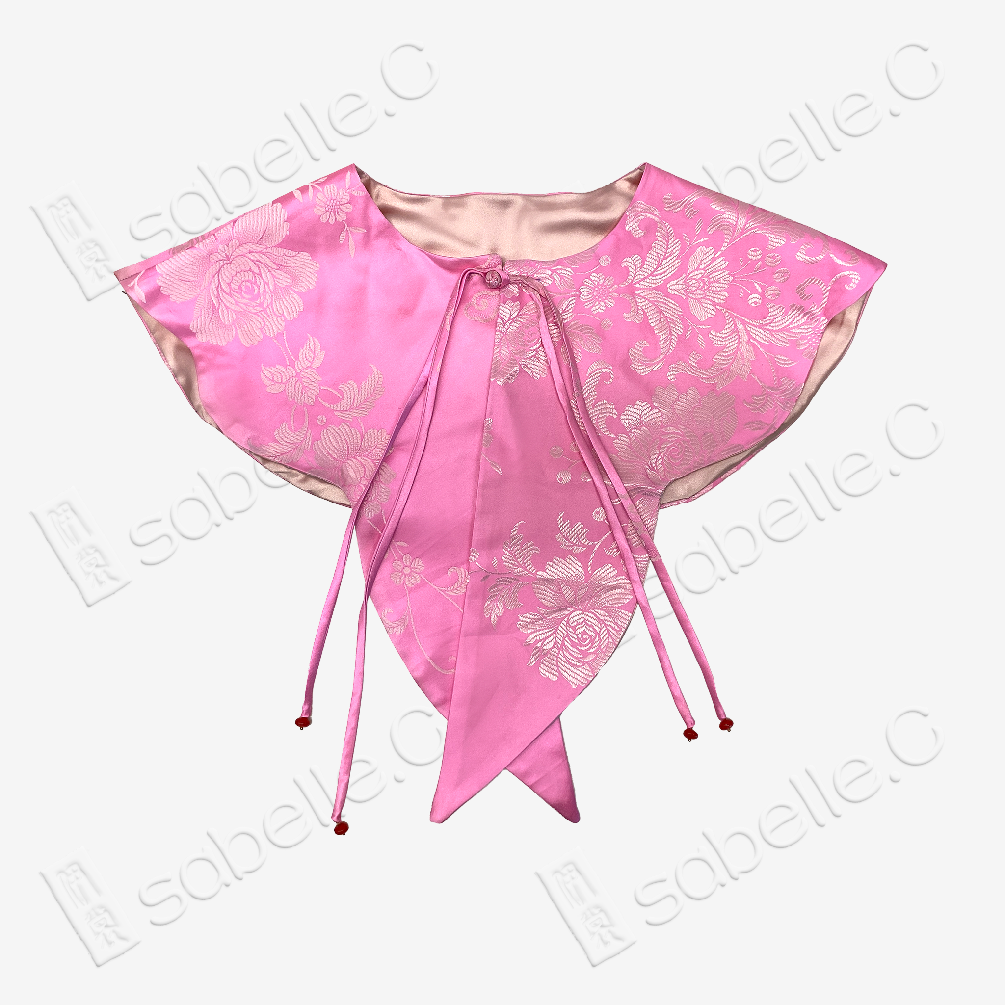 Vintage Silk Satin Cloud Collar