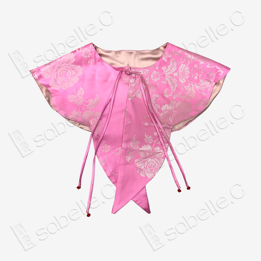 Vintage Silk Satin Cloud Collar