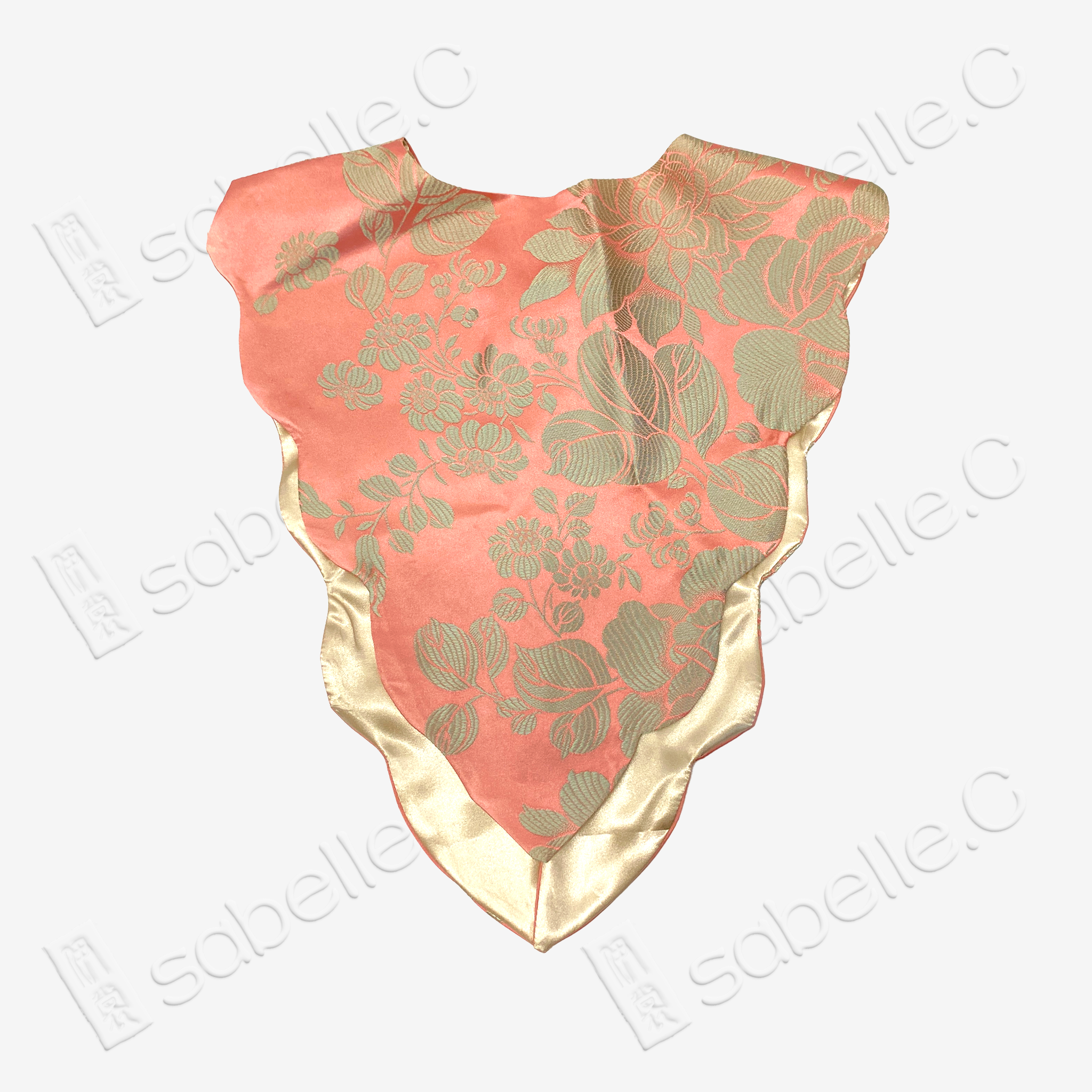 Vintage Silk Satin Cloud Collar