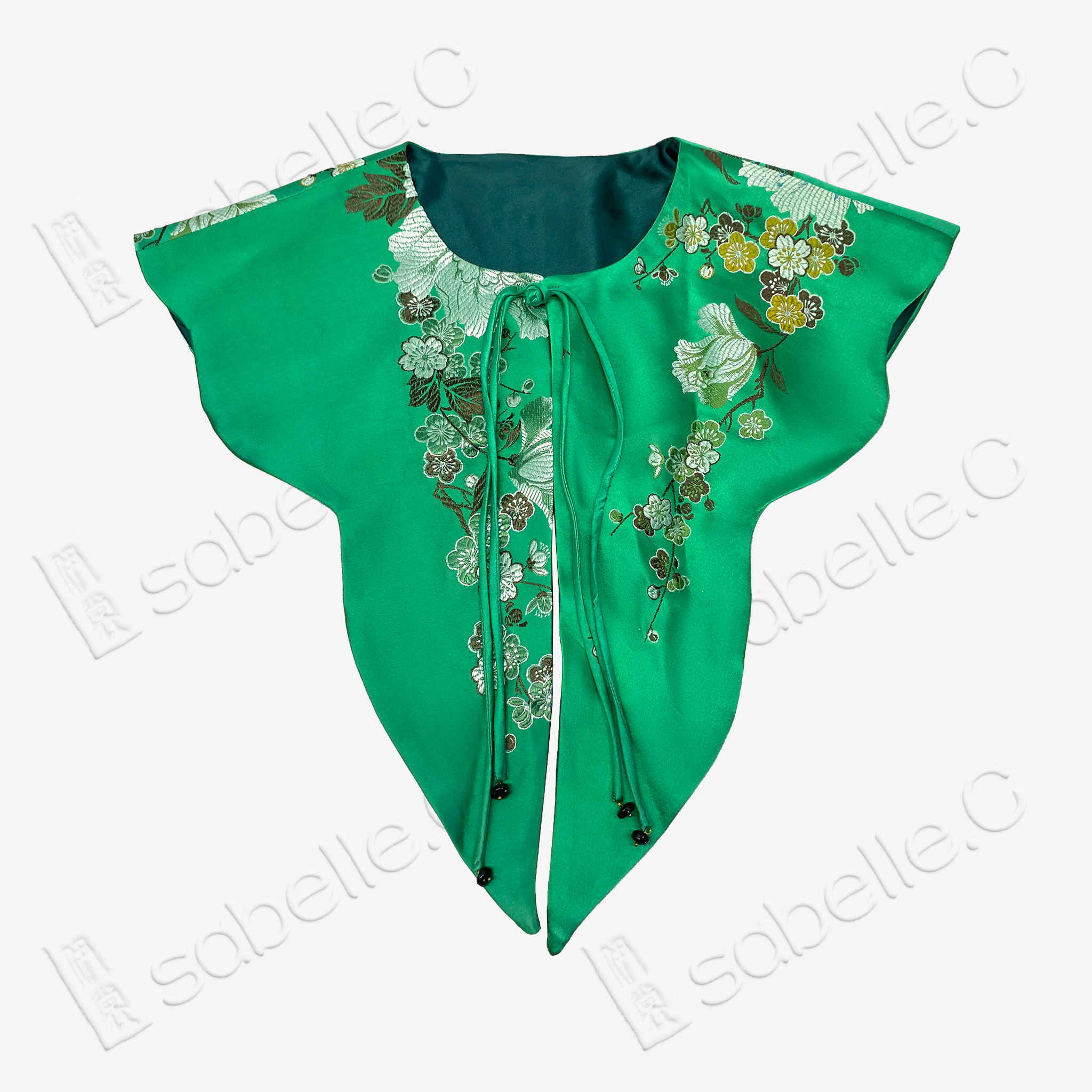 Vintage Silk Satin Cloud Collar