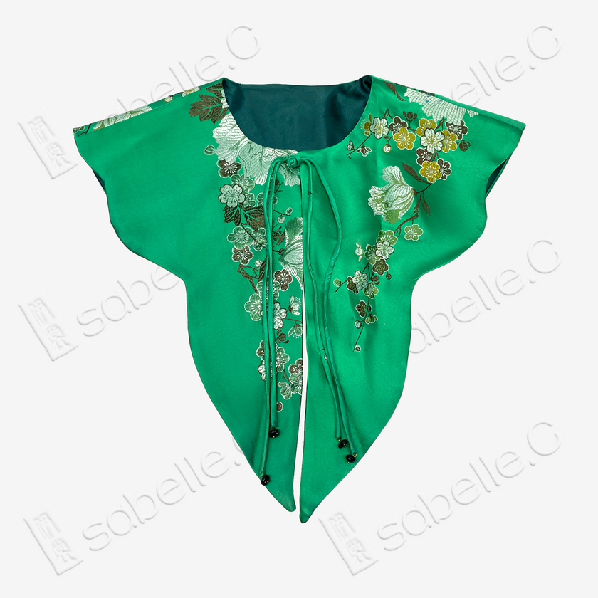 Vintage Silk Satin Cloud Collar