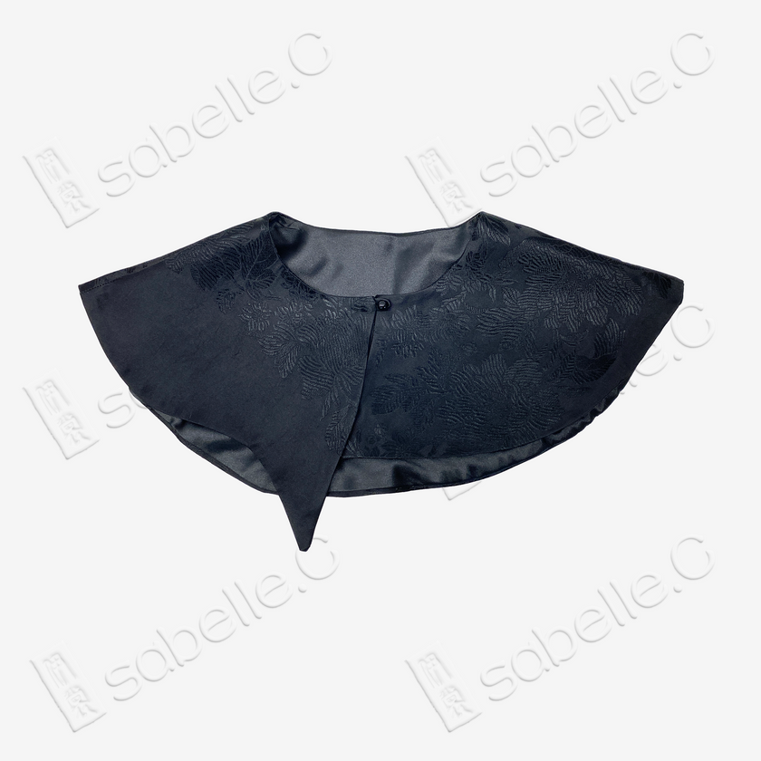 Vintage Silk Satin Cloud Collar