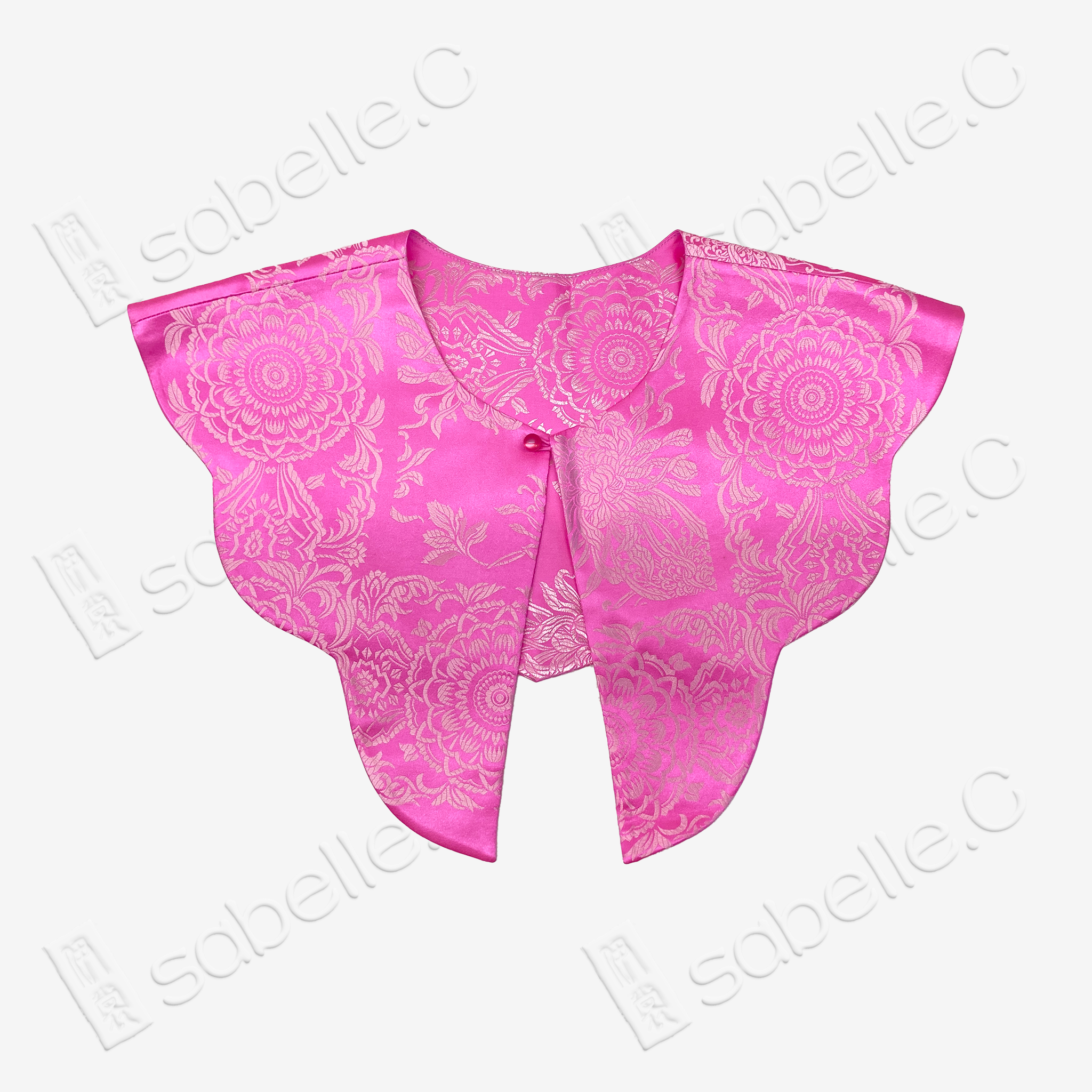 Vintage Silk Satin Cloud Collar