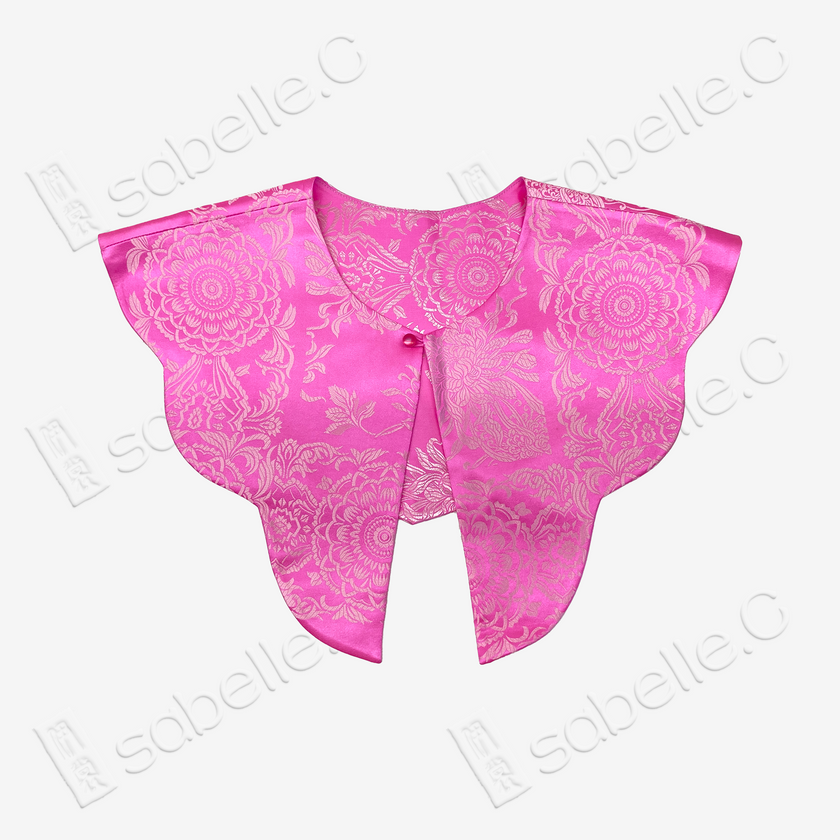 Vintage Silk Satin Cloud Collar