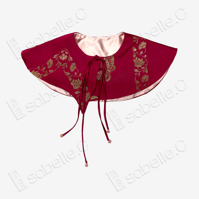 Vintage Silk Satin Cloud Collar