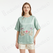 Antique Silk Handmade Embroidered Lotus Frog Button Top - 手工老繡真絲上衣