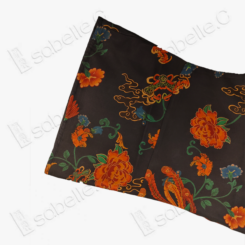 Vintage Silk Satin Phoenix Wrap Top - 古董真絲老緞鳳紋交襟衫