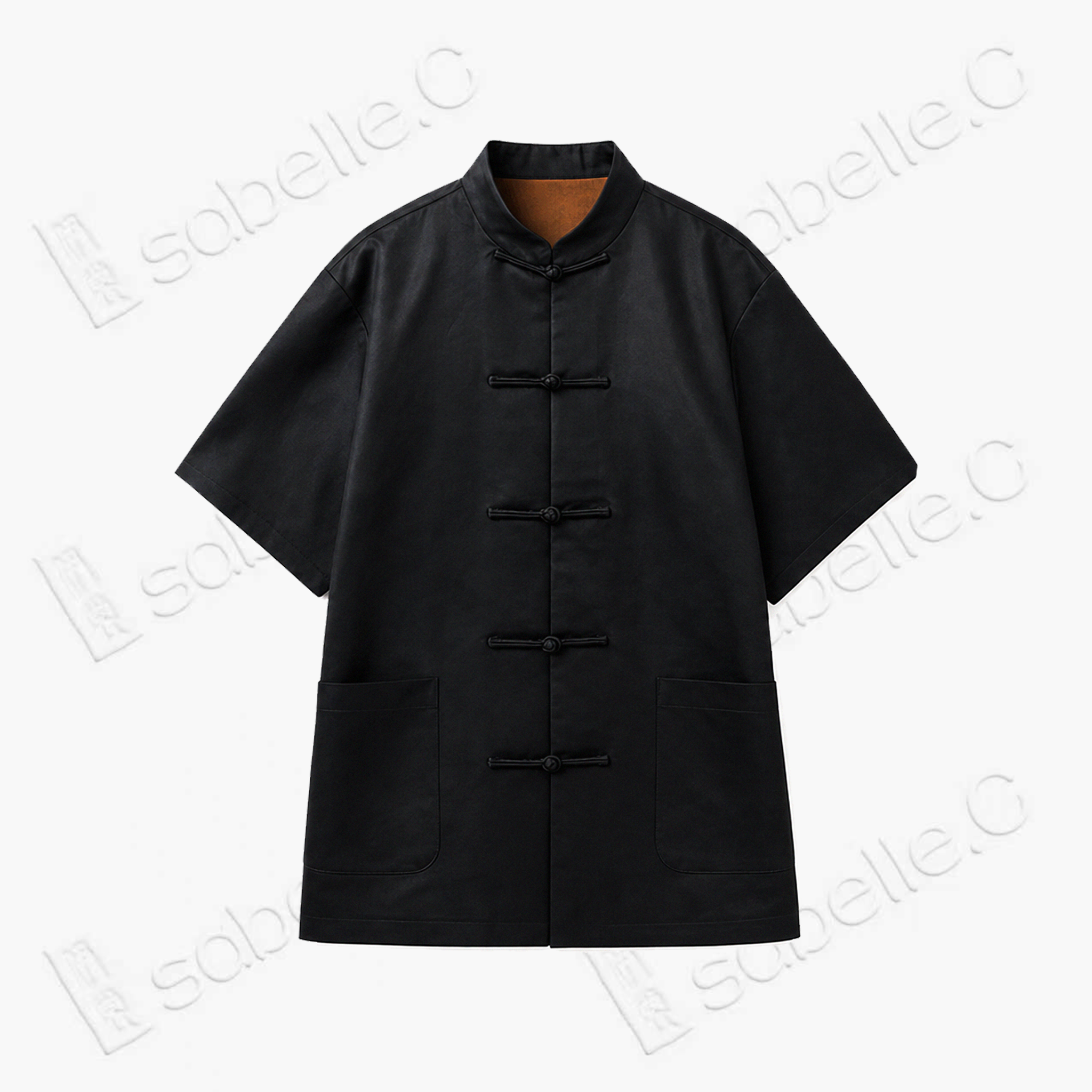 Leather Texture Gambiered Canton Silk Blouse - 皮子料香雲紗上衣