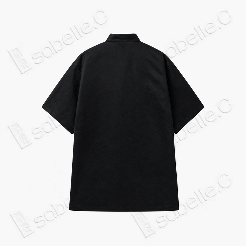 Leather Texture Gambiered Canton Silk Blouse - 皮子料香雲紗上衣