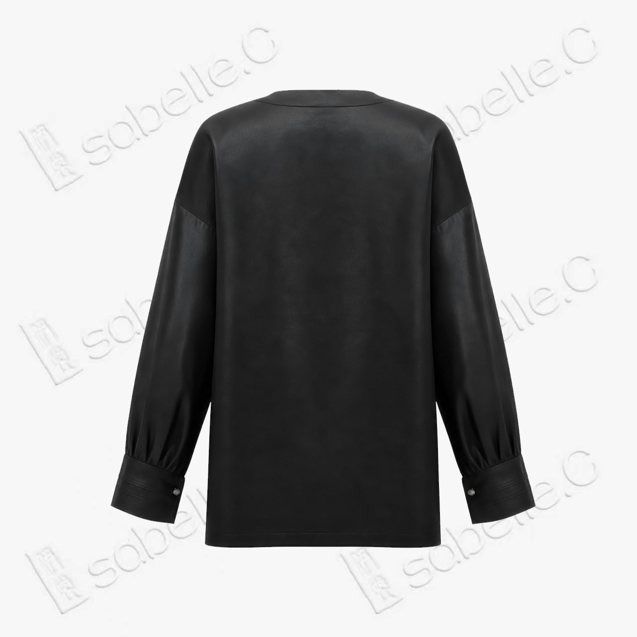 Heavy Silk Gambiered Canton Sillk Long Sleeve Blouse - 皮子料香雲紗長袖上衣
