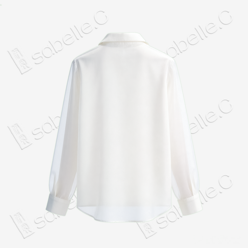 Organza Stand Collar Blouse