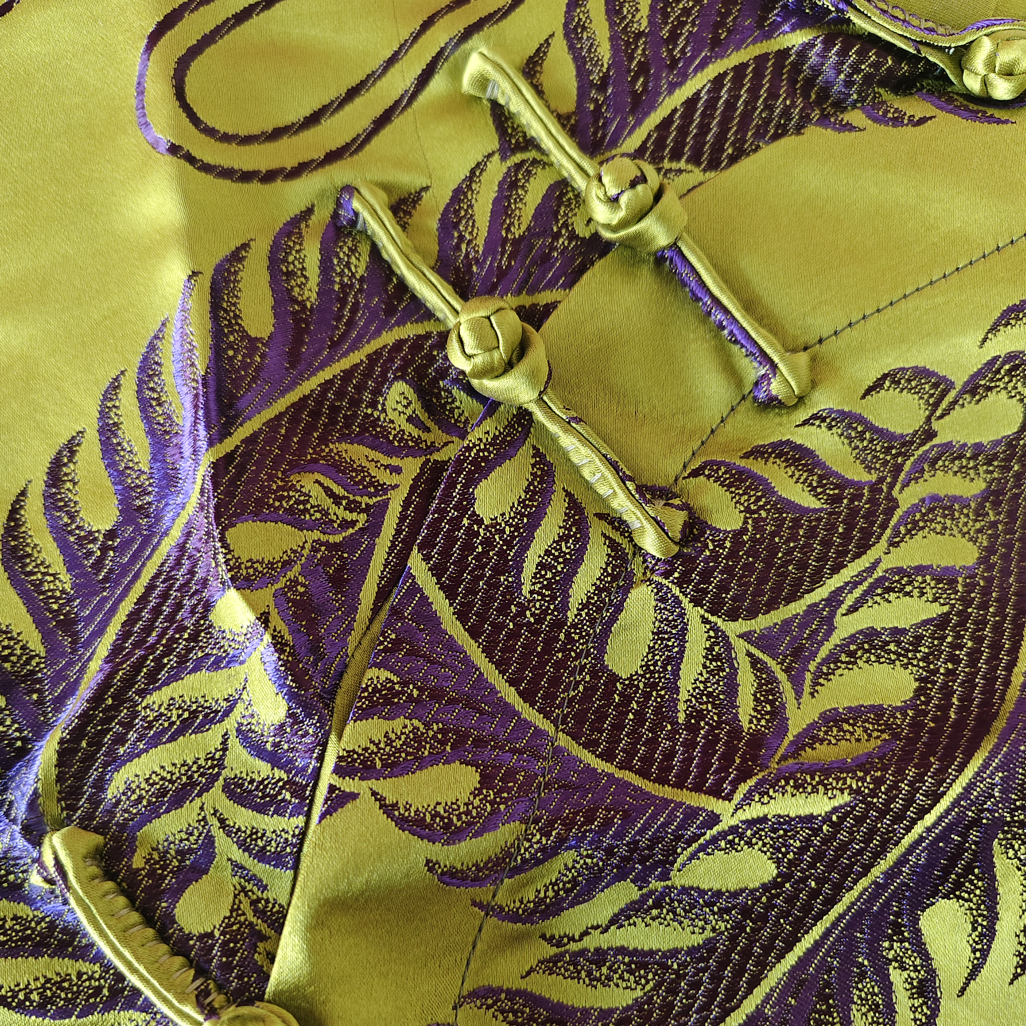 Vintage Silk Top with Dragon Pattern - 古董真絲老緞上衣