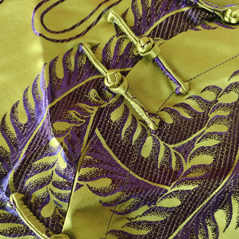 Vintage Silk Top with Dragon Pattern - 古董真絲老緞上衣
