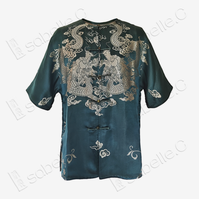 Vintage Silk Blouse - 「翠淵龍吟」古董真絲上衣