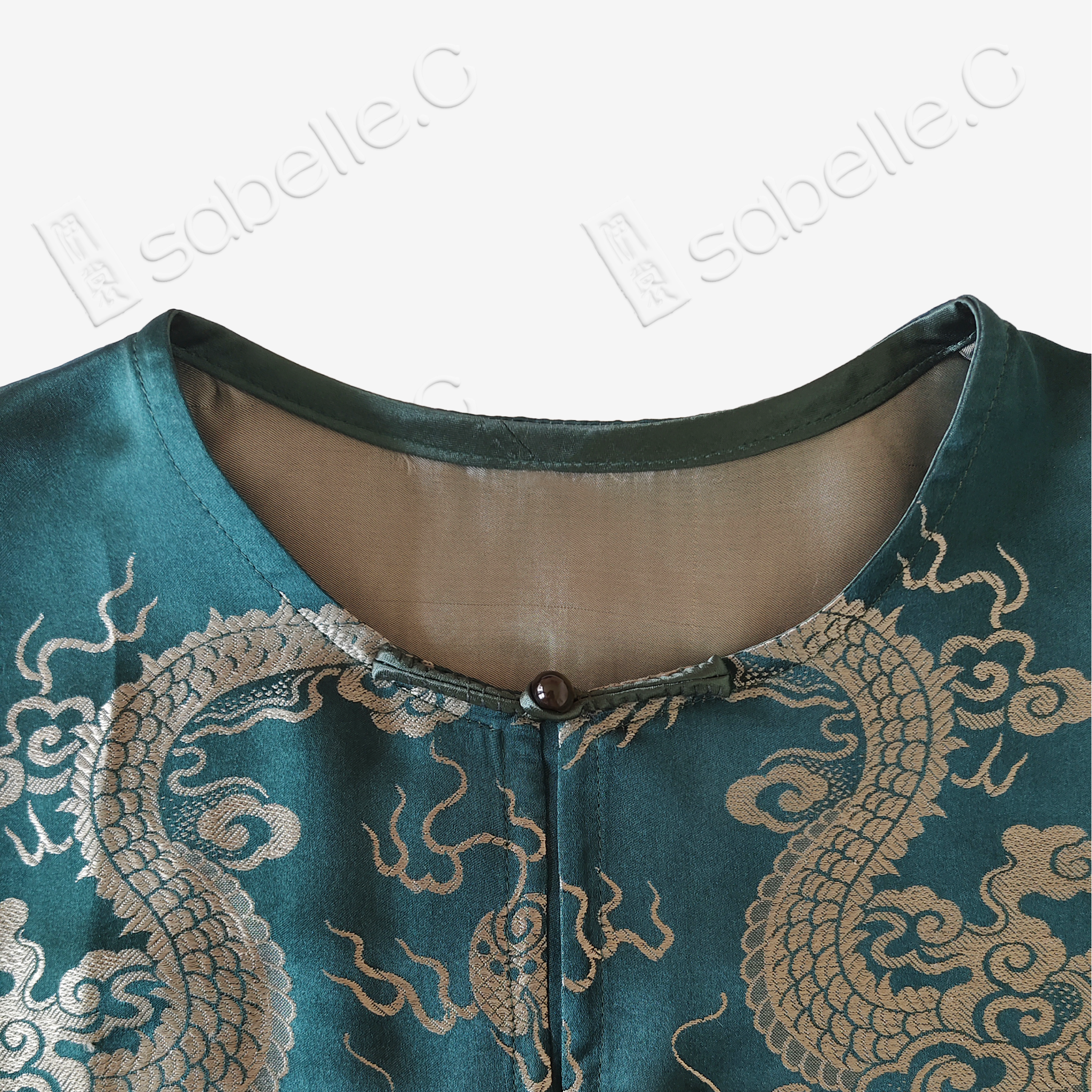 Vintage Silk Blouse - 「翠淵龍吟」古董真絲上衣