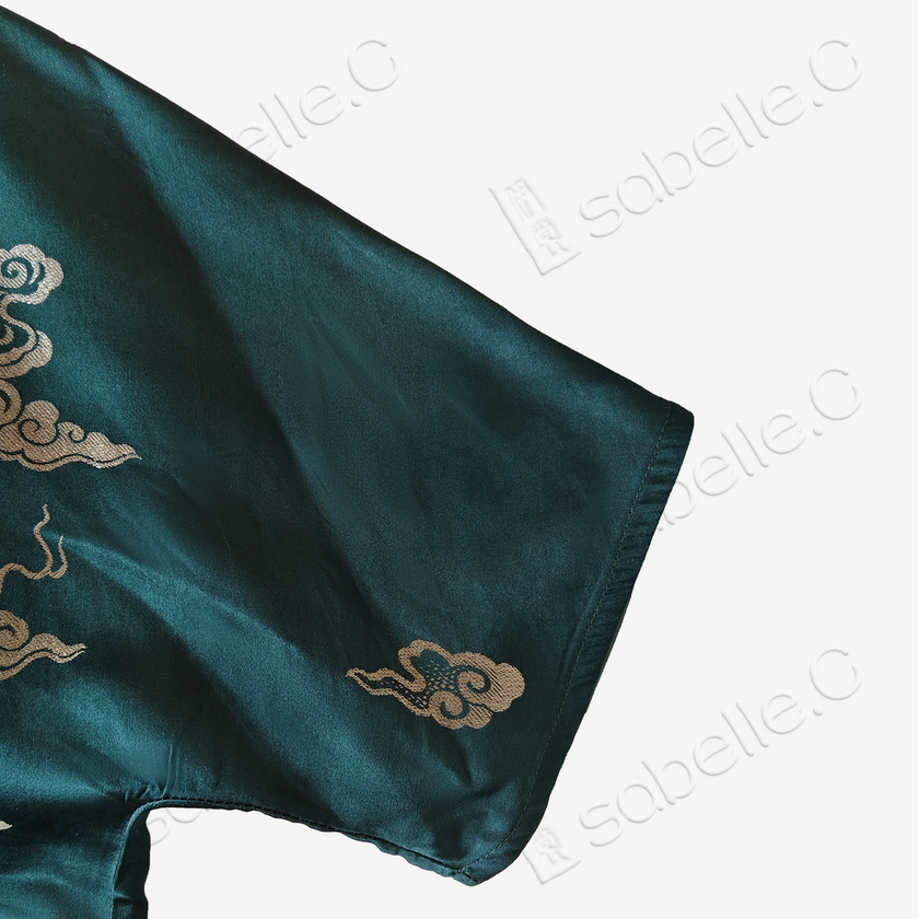 Vintage Silk Blouse - 「翠淵龍吟」古董真絲上衣